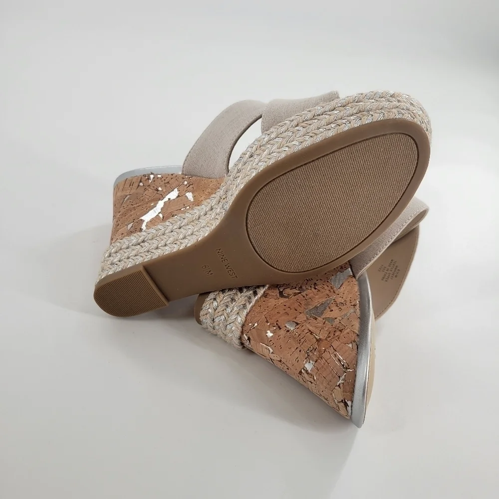 Nine West Hues Wedge Sandal Size 6.5‎ New